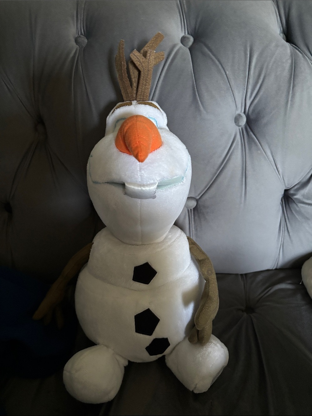 White Snowman Plush Toy with Orange Carrot Nose